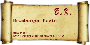 Bramberger Kevin névjegykártya
